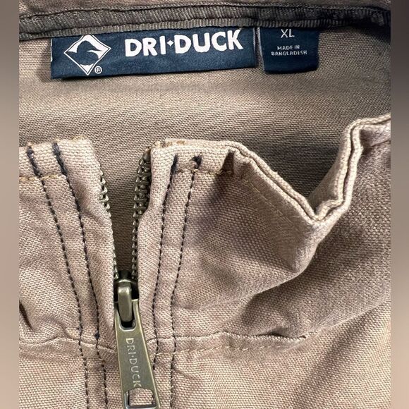 DRI-DUCK Barn Chore Coat Unlined Trail Canvas Jacket in Tobacco Brown - Picture 5 of 13